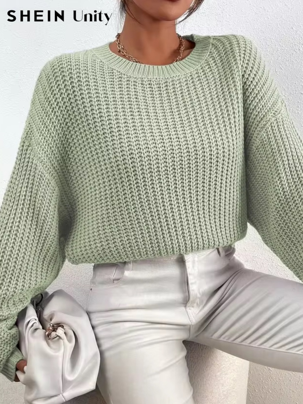 SHEIN 3-for-1 Sweater Bundle | Green + Black + Beige | Size Medium / 6